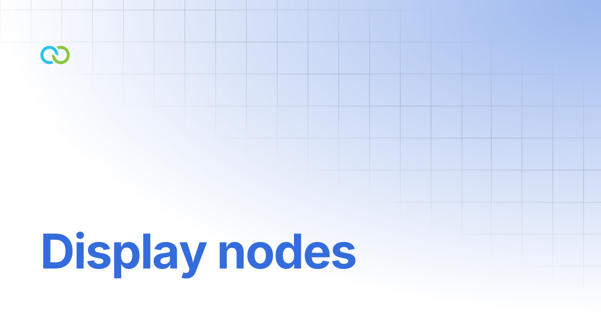 Display nodes | Chat Flow | Clickatell User Guides