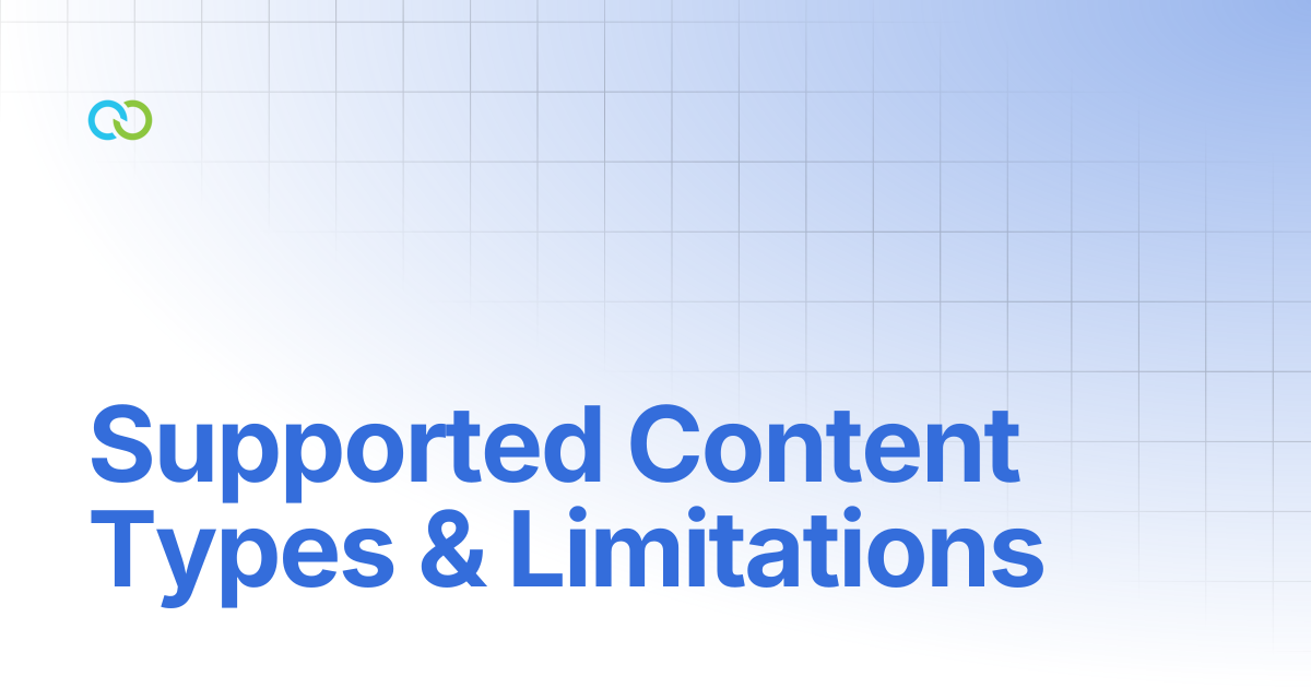 Supported Content Types & Limitations | Documentation | Clickatell User ...